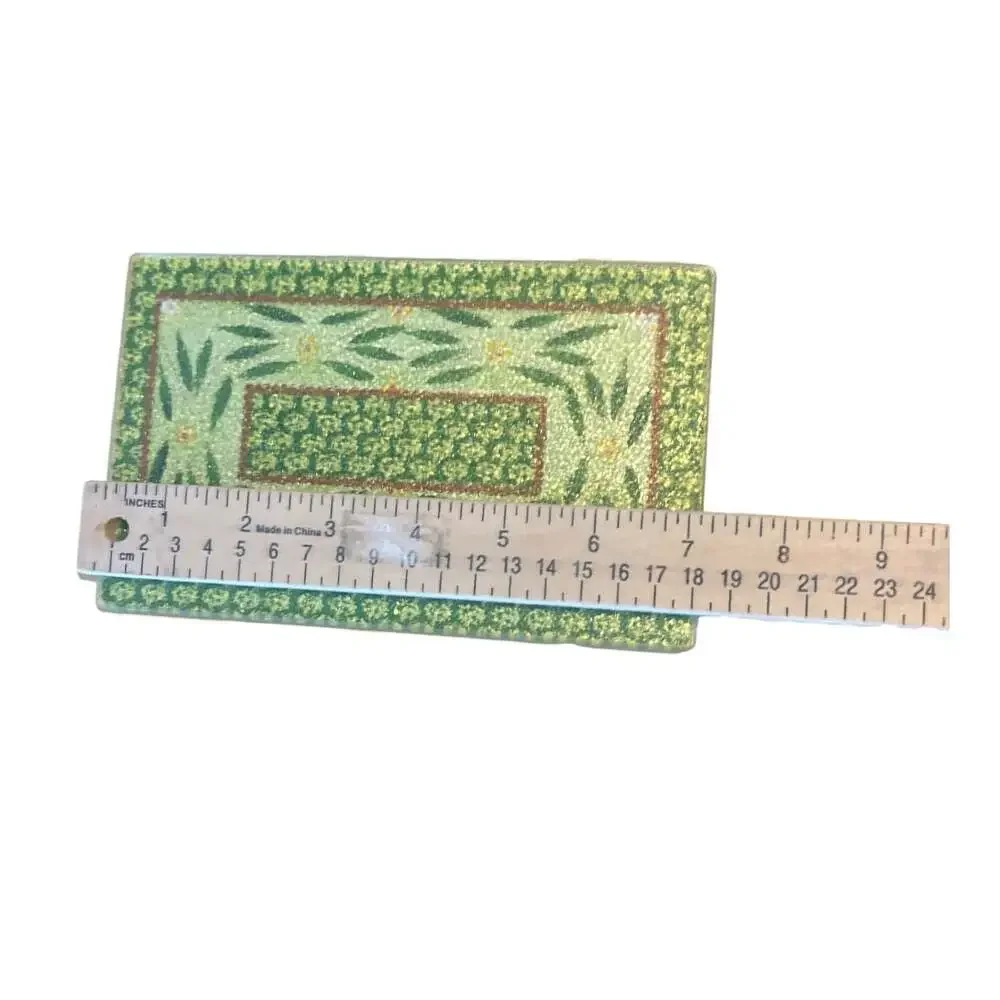 Temp-Tations Glass Trivets Old World Green Set Of 3